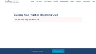 
                            11. Building Your Practice Recording Quiz - Academy of Physical Medicine