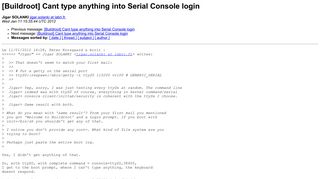 
                            1. [Buildroot] Cant type anything into Serial Console login - Mailing ...