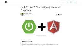 
                            6. Built Secure API with Spring Boot and Angular 6 – Keval Bhatt – Medium