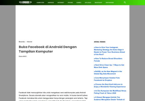 
                            5. Buka Facebook di Android Dengan Tampilan Komputer | Serba Cara ...