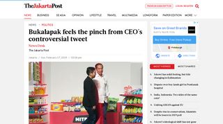 
                            9. Bukalapak feels the pinch from CEO's controversial tweet - Politics ...