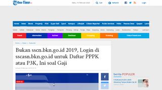 
                            12. Bukan sscn.bkn.go.id 2019, Login di sscasn.bkn.go.id ... - Tribun Timur