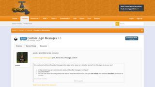 
                            5. Bukkit - Custom Login Messages | SpigotMC - High Performance Minecraft