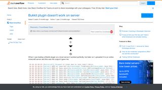 
                            5. Bukkit plugin doesn't work on server - Stack Overflow