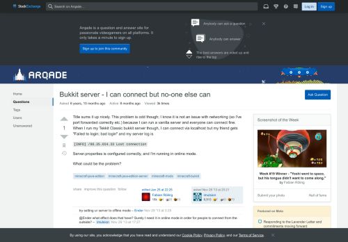 
                            9. Bukkit server - I can connect but no-one else can - Arqade