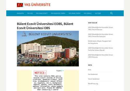 
                            8. Bülent Ecevit Üniversitesi EOBS, Bülent Ecevit Üniversitesi OBS