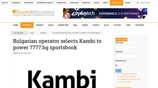 
                            12. Bulgarian operator selects Kambi to power 7777.bg sportsbook ...