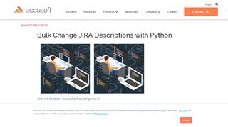 
                            11. Bulk Change JIRA Descriptions with Python | Accusoft