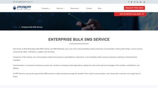 
                            2. Bulk SMS - PRP Services