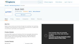 
                            10. Bulk SMS Reviews and Pricing - 2019 - Capterra