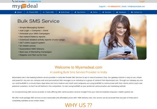 
                            5. Bulk SMS Service Provider India: Send Bulk SMS Online | MySMSDeal