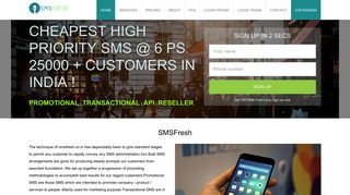 
                            2. Bulk SMS Service Provider India: Send Bulk SMS Online |Smsfresh