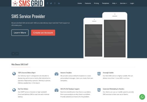 
                            2. Bulk SMS Service Provider with API | smsgrid.com