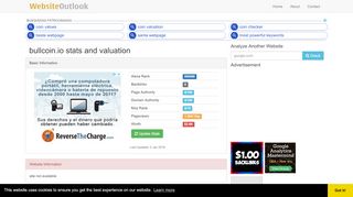 
                            3. Bullcoin : Website stats and valuation