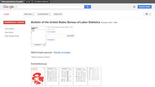 
                            12. Bulletin of the United States Bureau of Labor Statistics - Google-teoshaun tulos