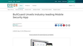 
                            8. BullGuard Unveils Industry-leading Mobile Security App - PR Newswire