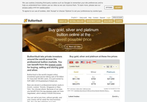 
                            8. BullionVault: Buy Gold, Silver & Platinum Bullion Online