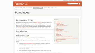 
                            9. Bumblebee - Ubuntu Wiki