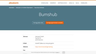 
                            4. Bumshub Hotline, Anschrift, Faxnummer und E-Mail - Aboalarm