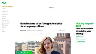 
                            6. Bunch wants to be 'Google Analytics for company culture' | TechCrunch