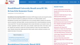 
                            12. Bundelkhand University Result 2019 BU BA B.Com B.Sc Semester ...