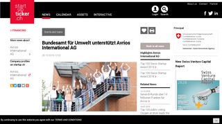 
                            12. Bundesamt für Umwelt unterstützt Avrios International AG Startupticker ...