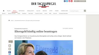 
                            6. Bundesfamilienministerium: Elterngeld künftig online beantragen ...