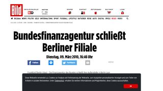 
                            5. Bundesfinanzagentur schließt Berliner Filiale - Frankfurt - Bild.de