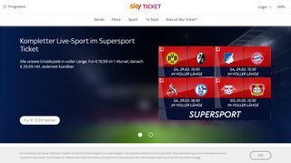 
                            7. Bundesliga im Livestream | Sky Supersport Ticket