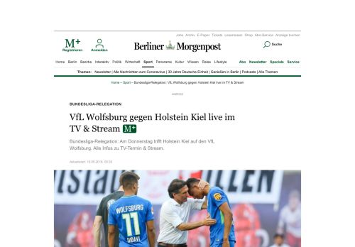 
                            12. Bundesliga-Relegation: VfL Wolfsburg gegen Holstein Kiel live im TV ...