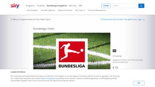
                            6. Bundesliga Tagesticket Samstag - Sky