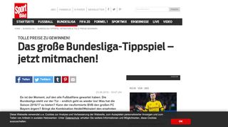 
                            7. Bundesliga-Tippspiel: Mitmachen & tolle Preise gewinnen - Sport Bild