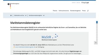 
                            11. Bundesnetzagentur - Marktstammdatenregister