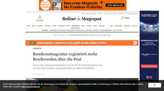 
                            3. Bundesnetzagentur: Mehr Beschwerden über die Deutsche Post ...