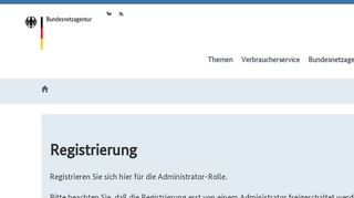 
                            10. Bundesnetzagentur - Registrierung