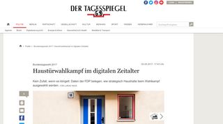 
                            8. Bundestagswahl 2017: Haustürwahlkampf im digitalen Zeitalter ...