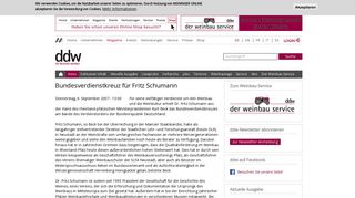 
                            7. Bundesverdienstkreuz für Fritz Schumann | News | DER DEUTSCHE ...