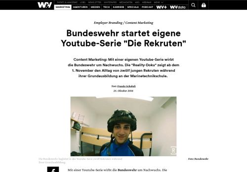 
                            8. Bundeswehr startet eigene Youtube-Serie 