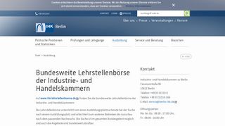 
                            13. Bundesweite Lehrstellenbörse der Industrie- und ... - IHK Berlin