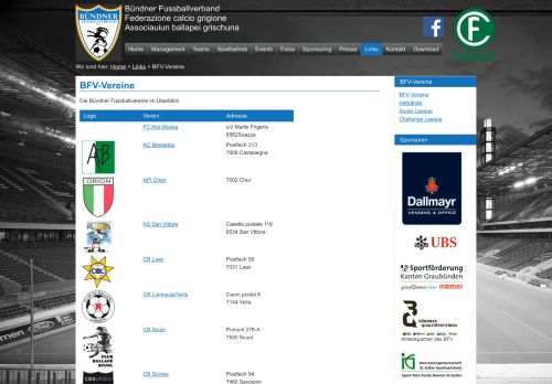 
                            6. Bündner Fussballverband - BFV-Vereine