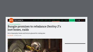 
                            13. Bungie promises to rebalance Destiny 2's loot boxes, raids | Ars ...