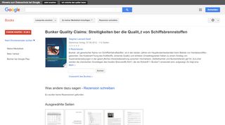 
                            5. Bunker Quality Claims: Streitigkeiten  ber die Qualit„t von ...