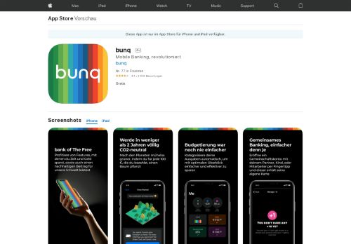 
                            4. bunq im App Store - iTunes - Apple