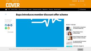 
                            12. Bupa introduces member discount offer scheme | COVER