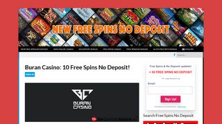 
                            2. Buran Casino - New Free Spins No Deposit