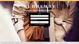 
                            9. Burberry Media Management Platform: Login