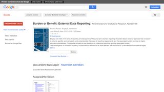 
                            11. Burden or Benefit: External Data Reporting: New Directions for ...