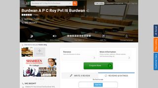 
                            12. Burdwan A P C Roy Pvt Iti Burdwan - Colleges in Bardhaman - Justdial