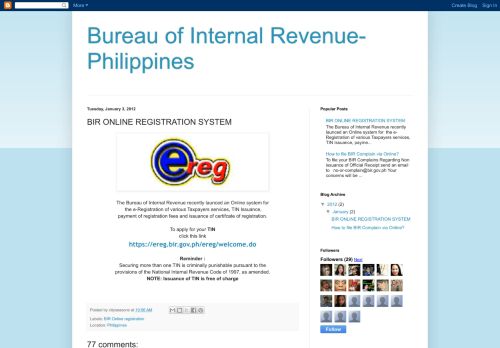 
                            10. Bureau of Internal Revenue-Philippines: BIR ONLINE REGISTRATION ...