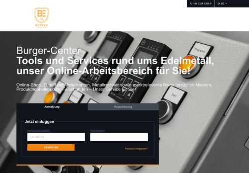 
                            1. Burger-Center Login - Burger-Center - Burger Edelmetalle